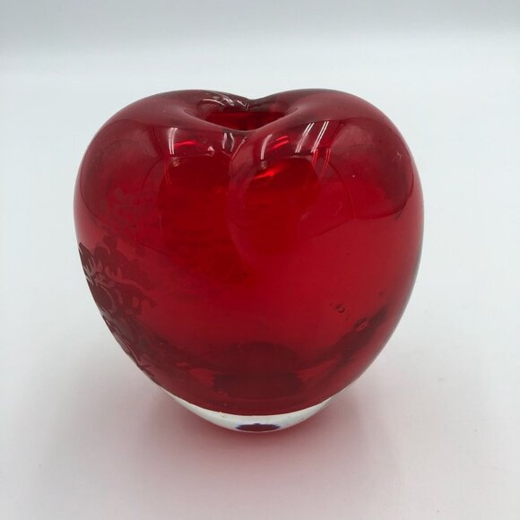 Other - Hand Blown Glass Heart Paperweight